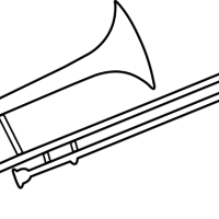 Desenho de Trombone para colorir