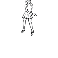 Desenho de Dançarina de jazz para colorir