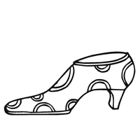 Desenho de Sapato com desenho para colorir