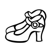 Desenho de Sapato com fivela para colorir