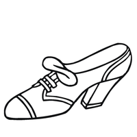 Desenho de Sapato de salto alto para colorir