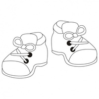 Desenho de Sapatos de criança para colorir