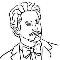 Desenho de Robert Downey Jr para colorir