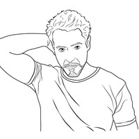 Desenho de Ator Robert Downey Jr para colorir