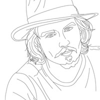 Desenho de Johnny Depp para colorir