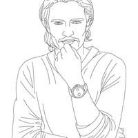 Desenho de Orlando Bloom para colorir