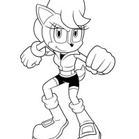 Desenho de Sally de Sonic X para colorir