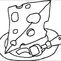 Desenho de Cortador de queijo para colorir