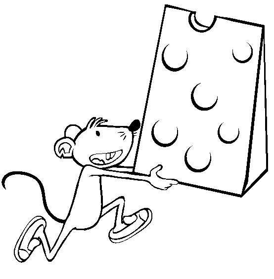 Ratinho carregando queijo