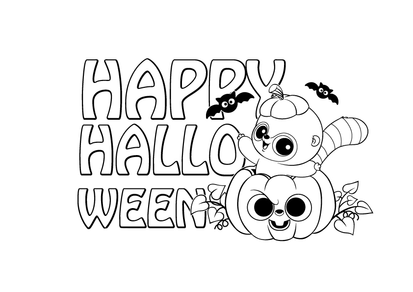 Desenho de Palavra Halloween para colorir - Tudodesenhos