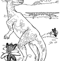 Desenho de Paquicefalossauro para colorir