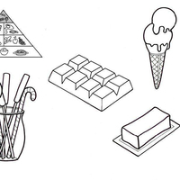 Desenho de Alimentos que engordam para colorir