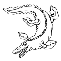 Desenho de Mosassauro para colorir