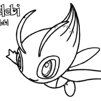 Desenho de Celebi Pokemon para colorir