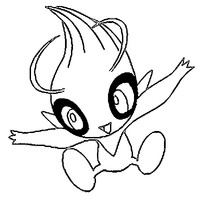 Desenho de Celebi para colorir