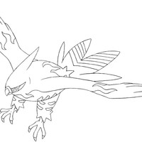 Desenho de Flambusard de Pokemon para colorir