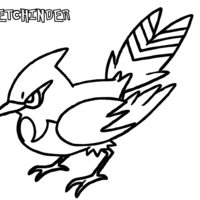 Desenho de Fletchinder de Pokemon para colorir