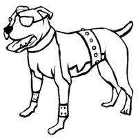 Desenho de Raça Pitbull para colorir