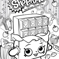 Desenho de Shopkins chocolate para colorir