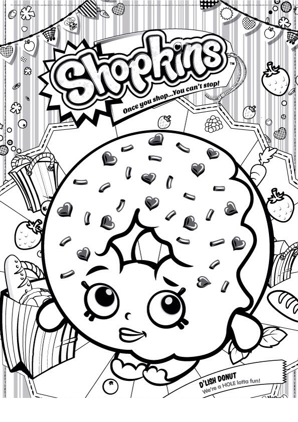 Desenho De Shopkins Donuts Para Colorir Tudodesenhos