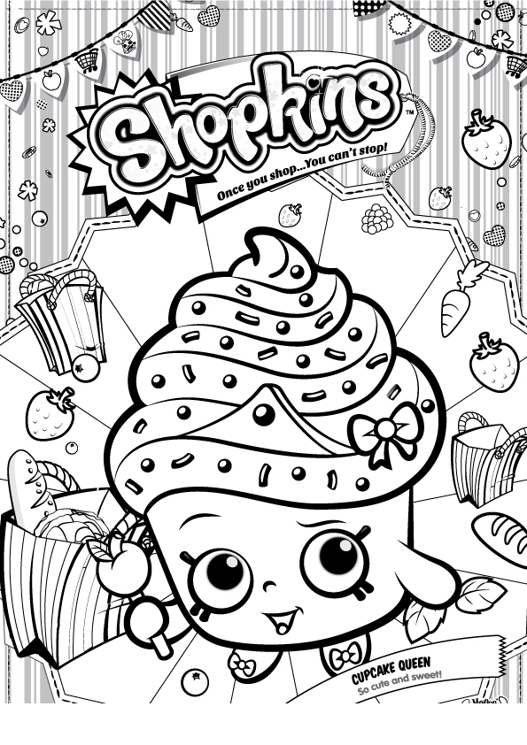 Desenho de Shopkins cupcake para colorir Tudodesenhos