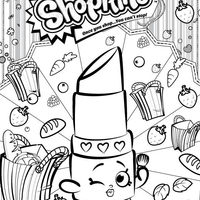 Desenho de Shopkins batom para colorir