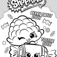 Desenho de Shopkins balas para colorir