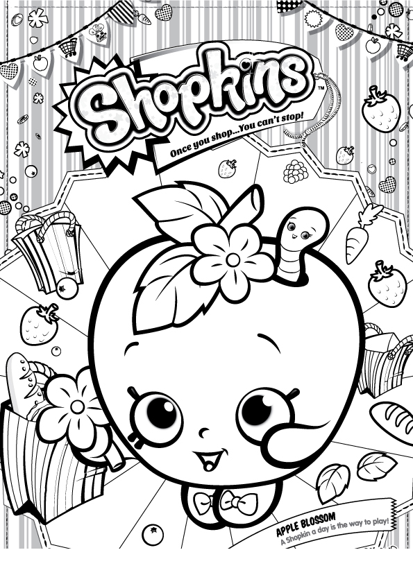 Desenho de Shopkins maçã para colorir Tudodesenhos