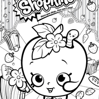 Desenho de Shopkins maçã para colorir