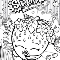 Desenho de Shopkins morango para colorir