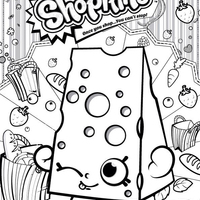 Desenho de Shopkins queijo para colorir