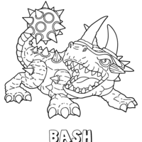 Desenho de Bash de Skylanders para colorir