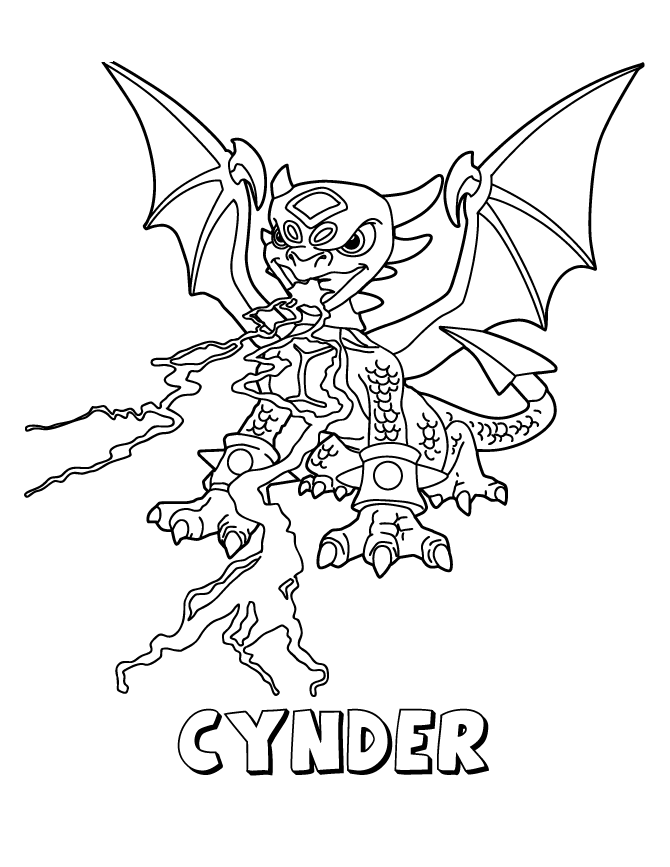 Desenho de Cynder de Skylanders para colorir - Tudodesenhos.