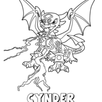Desenho de Cynder de Skylanders para colorir