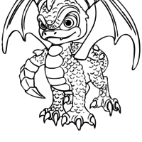 Desenho de Dragão Spyro de Skylanders para colorir