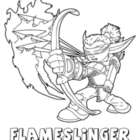 Desenho de Flameslinger de Skylanders para colorir
