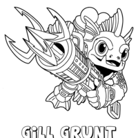 Desenho de Gill Grunt de Skylanders para colorir