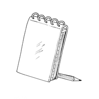 Desenho de Caderno de notas para colorir