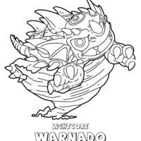 Desenho de Lightcore Warnado de Skylanders para colorir