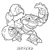 Desenho de Scorp de Skylanders para colorir