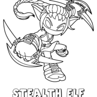 Desenho de Stealth Elf de Skylanders para colorir