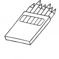 Desenho de Caixa de lápis de cor para colorir