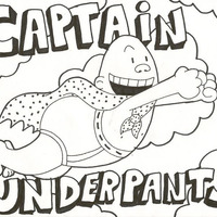 Desenho de Livro do Capitão Cueca para colorir