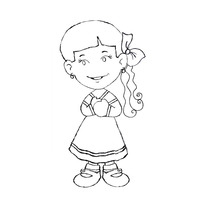 Desenho de Menina na adolescência para colorir