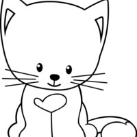 Desenho de Gatinho Michu para colorir