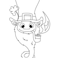 Desenho de Cabeça de duende para colorir