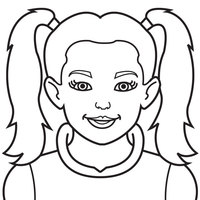 Desenho de Cabeça de menina para colorir