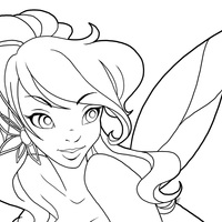 Desenho de Cabeça da Tinker Bell para colorir