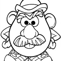 Desenho de Sr Cabeça de Batata zangado para colorir