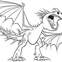 Desenho de Dragão de Como treinar seu dragão para colorir